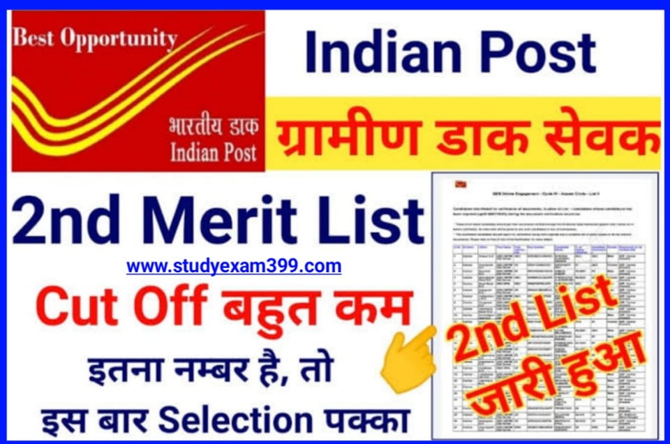 Indian Post GDS 2nd Cut Off List Check 2022 New Best Link Active - इंडियन पोस्ट जीडीएस सेकंड मेरिट लिस्ट अभी-अभी हुआ जारी