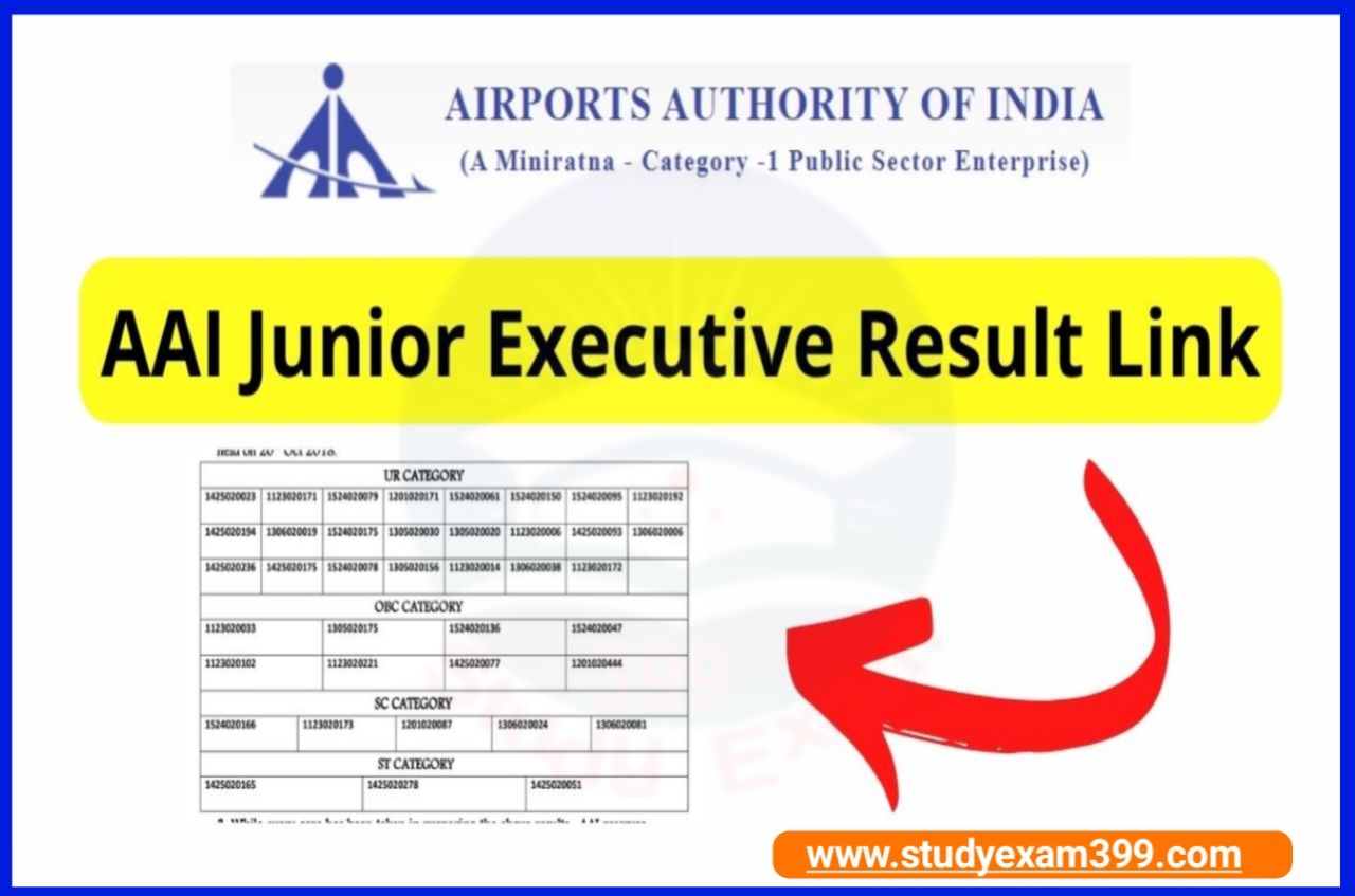 AAI Junior Executive Result 2023 हुआ जारी
