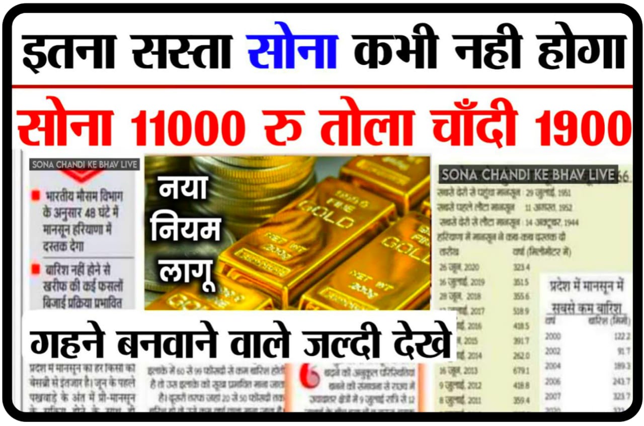 Gold Prices Today 2023 :‌ सोना अचानक हुआ सस्ता, जल्दी से सोना खरीदें ₹55000 जानिए अपना एरिया का ताजा भाव