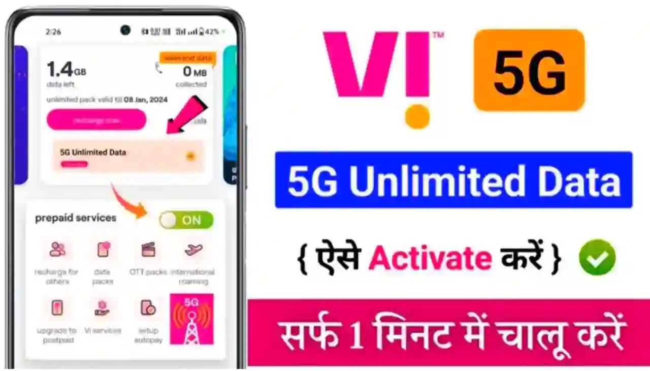 VI 5G Unlimited Free Internet : वोडाफोन आइडिया ने लांच किया फ्री 5G अनलिमिटेड इंटरनेट
